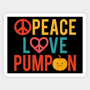 Peace Love Pumpkin Thanksgiving Magnet